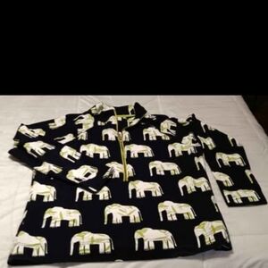 Crown & Ivy Navy Elephant Print Jacket